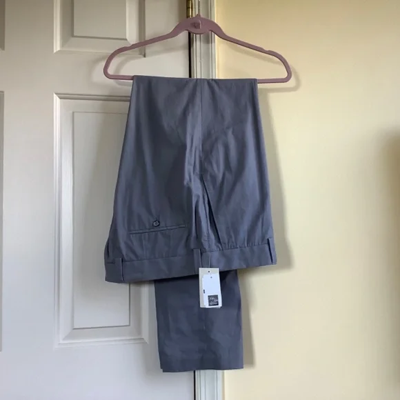 GTA Men’s Pants Straight Leg Slim Fit Grey Cotton SZ 40/34